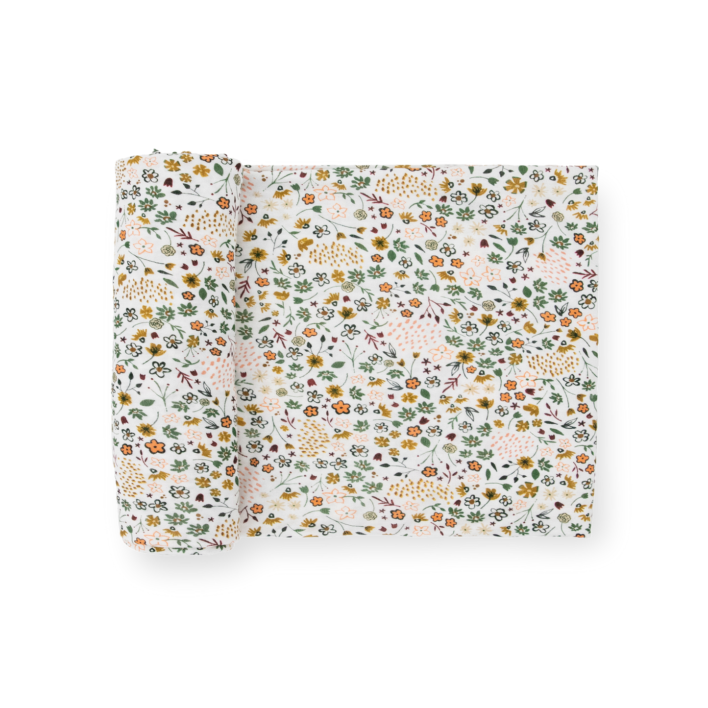Little Unicorn Stretch Knit Swaddle Blanket-Pressed Petals