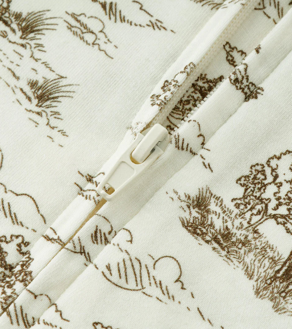 Milkbarn Kids “Country Toile” Luxe Stretch Zipper Pajama
