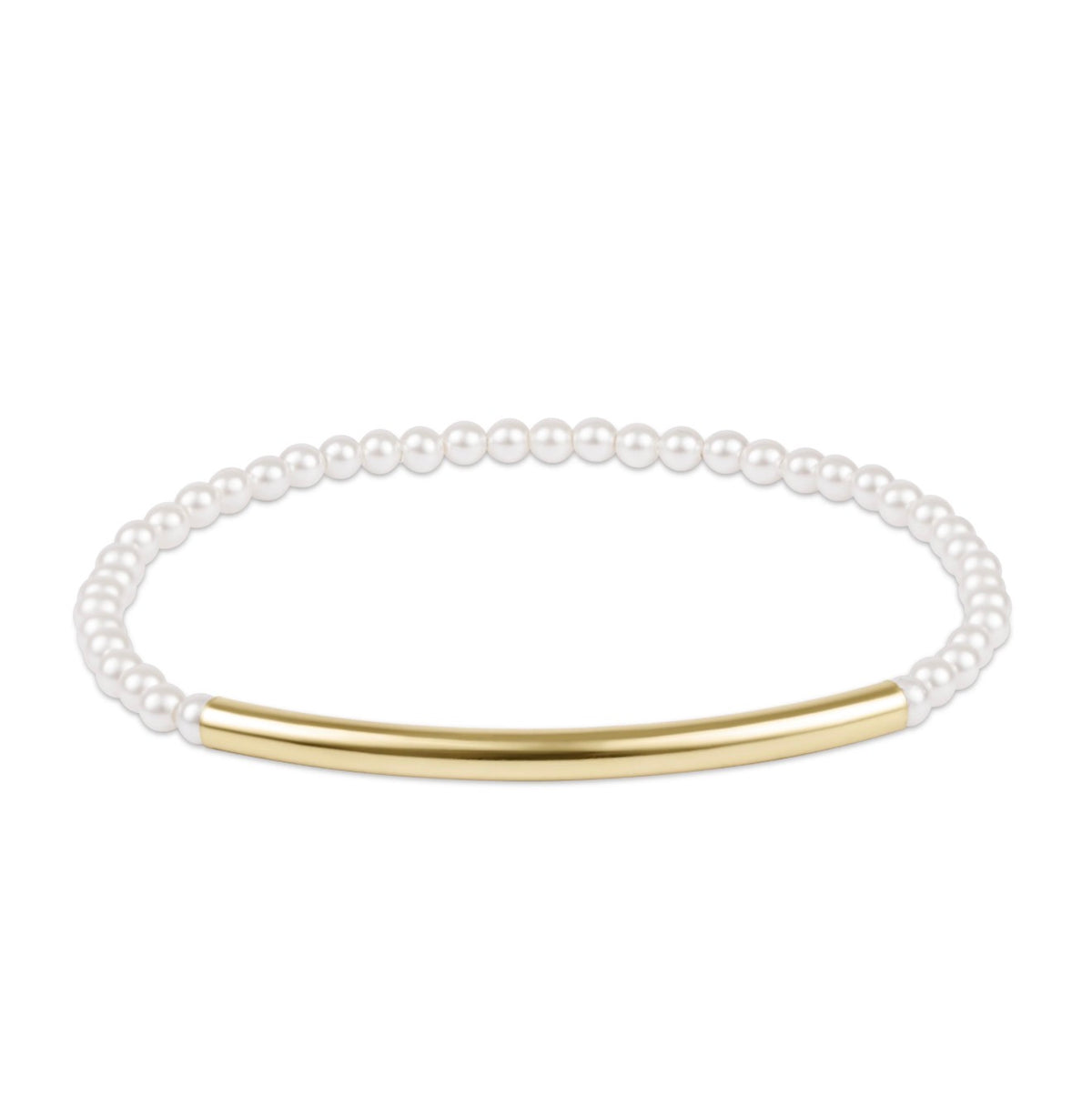 Enewton "Bliss Bar" Smooth Pearl 3mm Bracelet-Gold