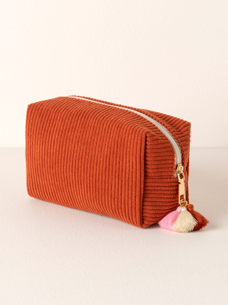 Shiraleah "Roux" Boxy Zip Pouch-Rust