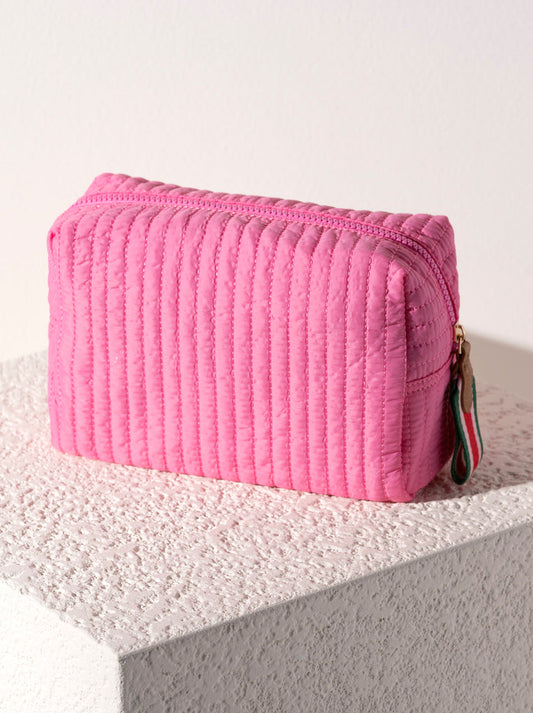 Shiraleah “Ezra” Large Boxy Cosmetic Pouch- Pink
