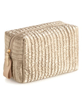 Shiraleah "Logan" Large Boxy Cosmetic Pouch-Gold
