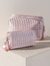 Shiraleah "Logan" Small Boxy Cosmetic Pouch-Rose
