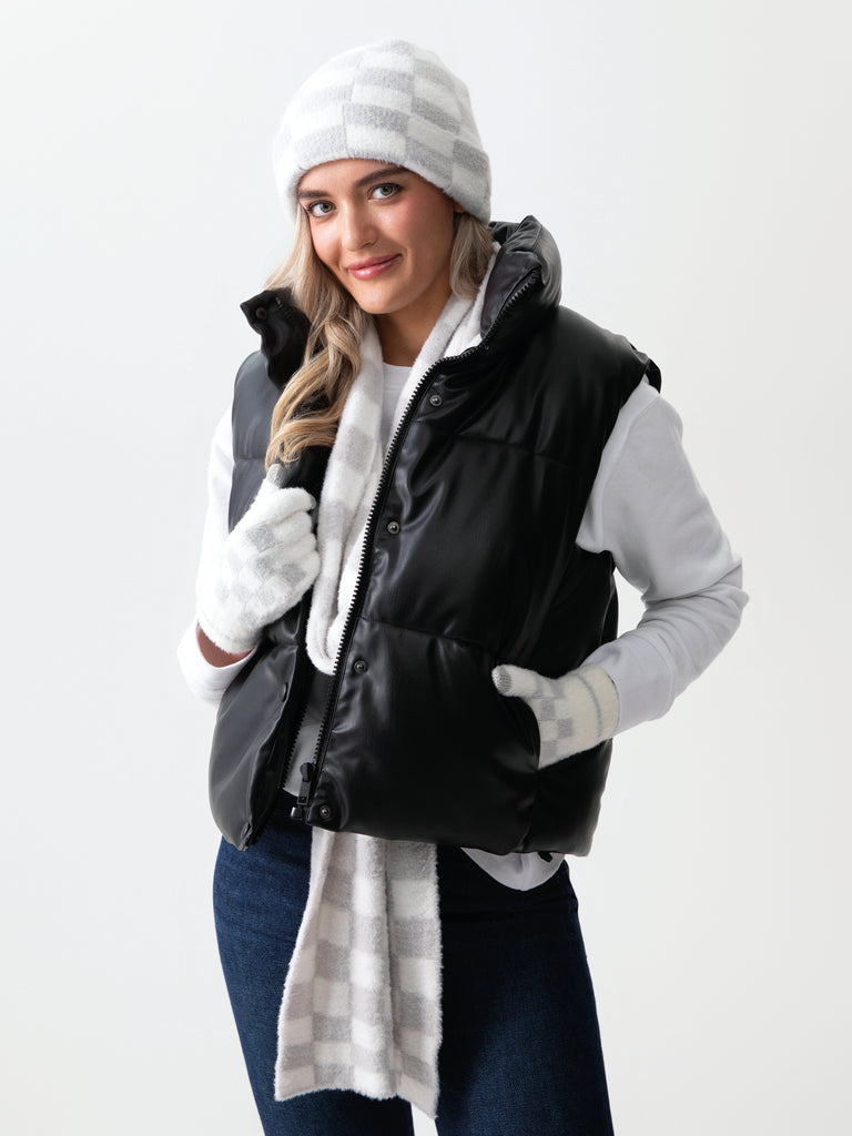 Shiraleah "Tanner" Scarf-Grey Checker