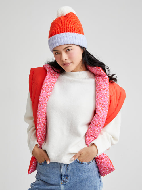 Shiraleah "Jane" Hat- Orange/Blue