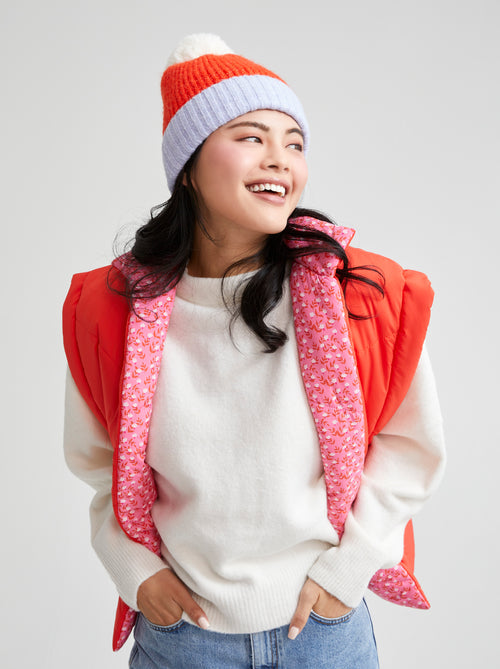 Shiraleah "Jane" Hat- Orange/Blue