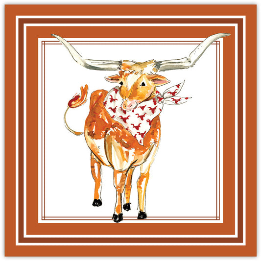 Rosanne Beck Cocktail Napkins - White Longhorn