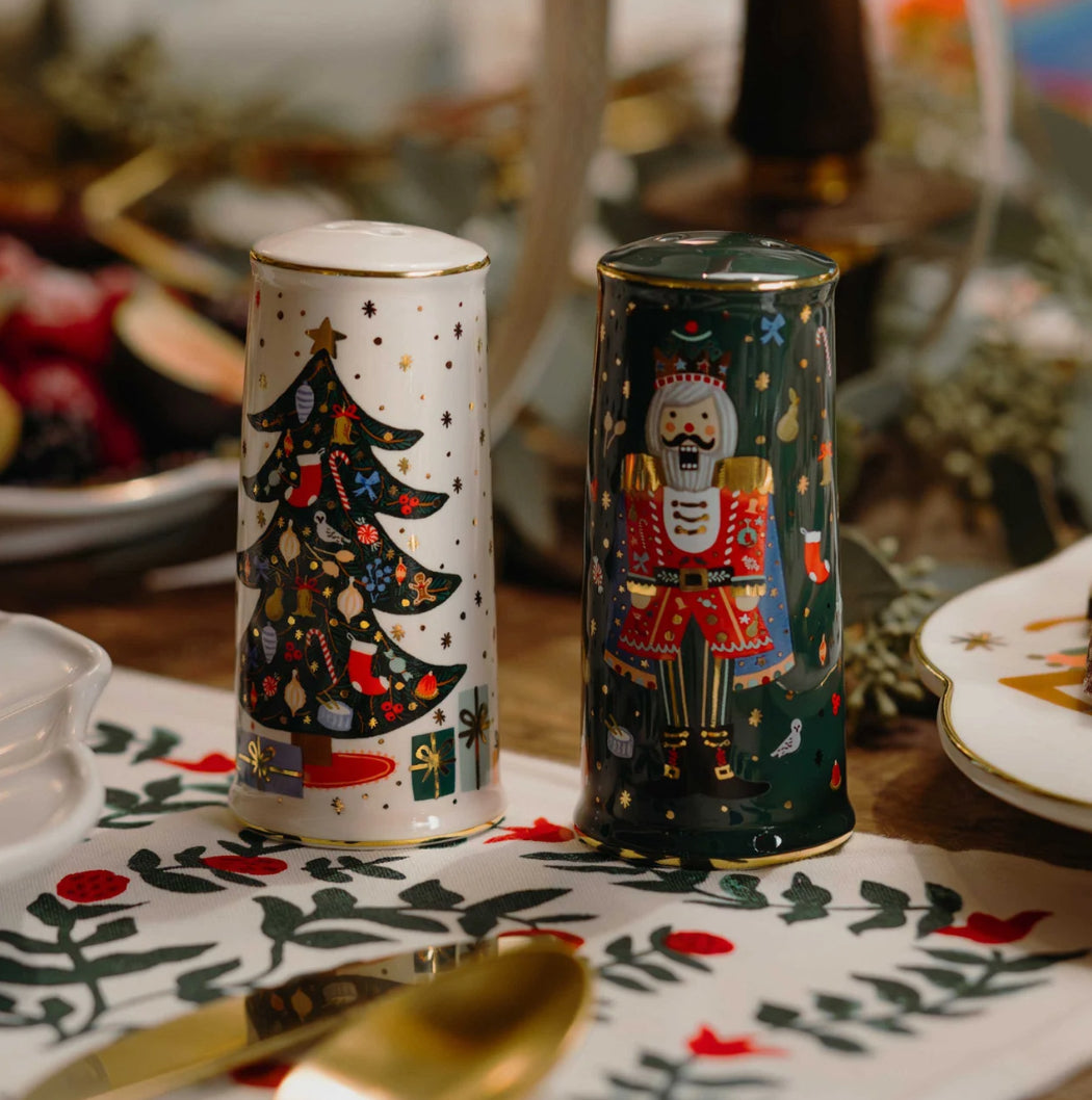 Rifle Paper Co. "Nutcracker" Salt & Pepper Set