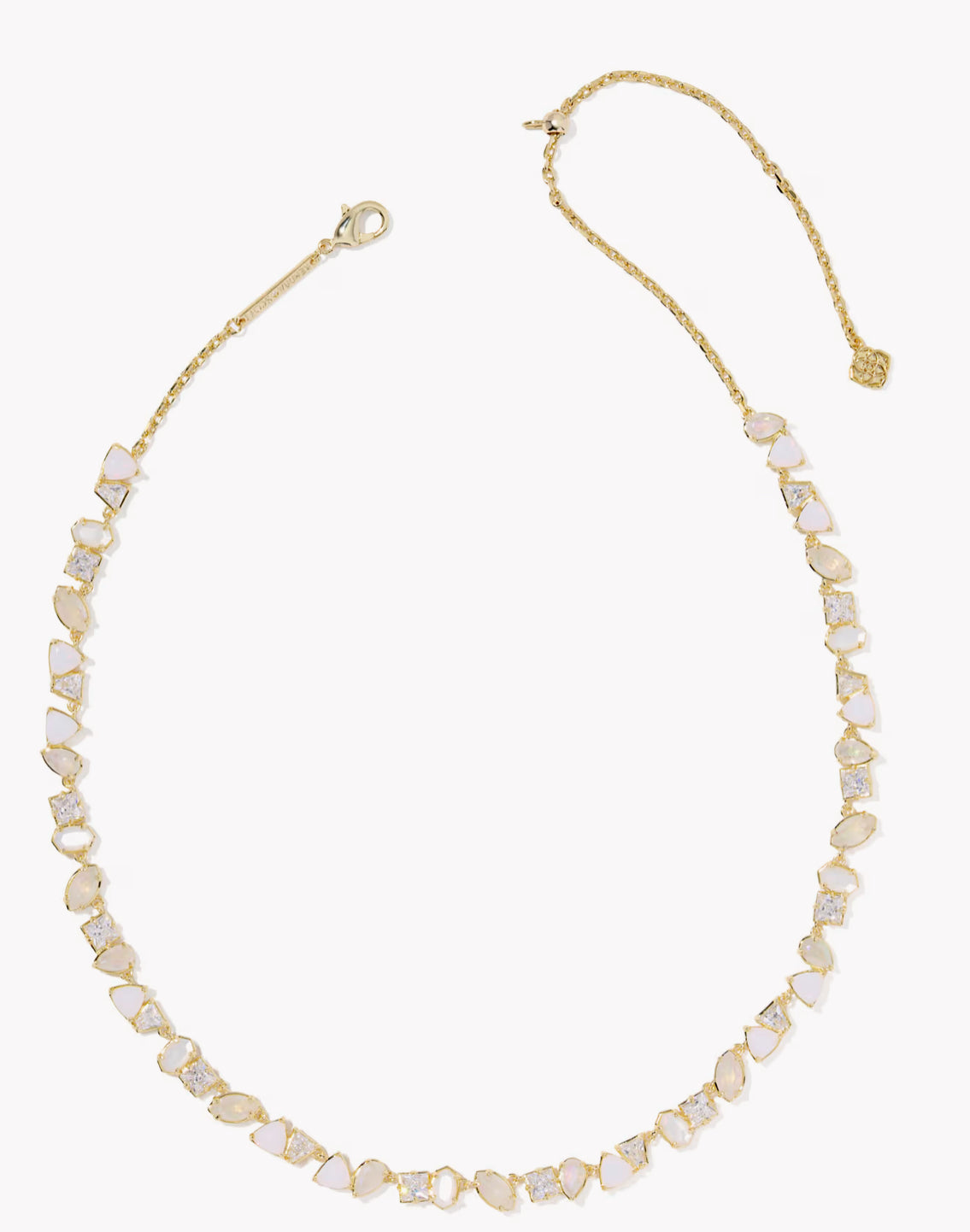 Kendra Scott Isabelle Tennis Necklace-Gold Neutral Mix