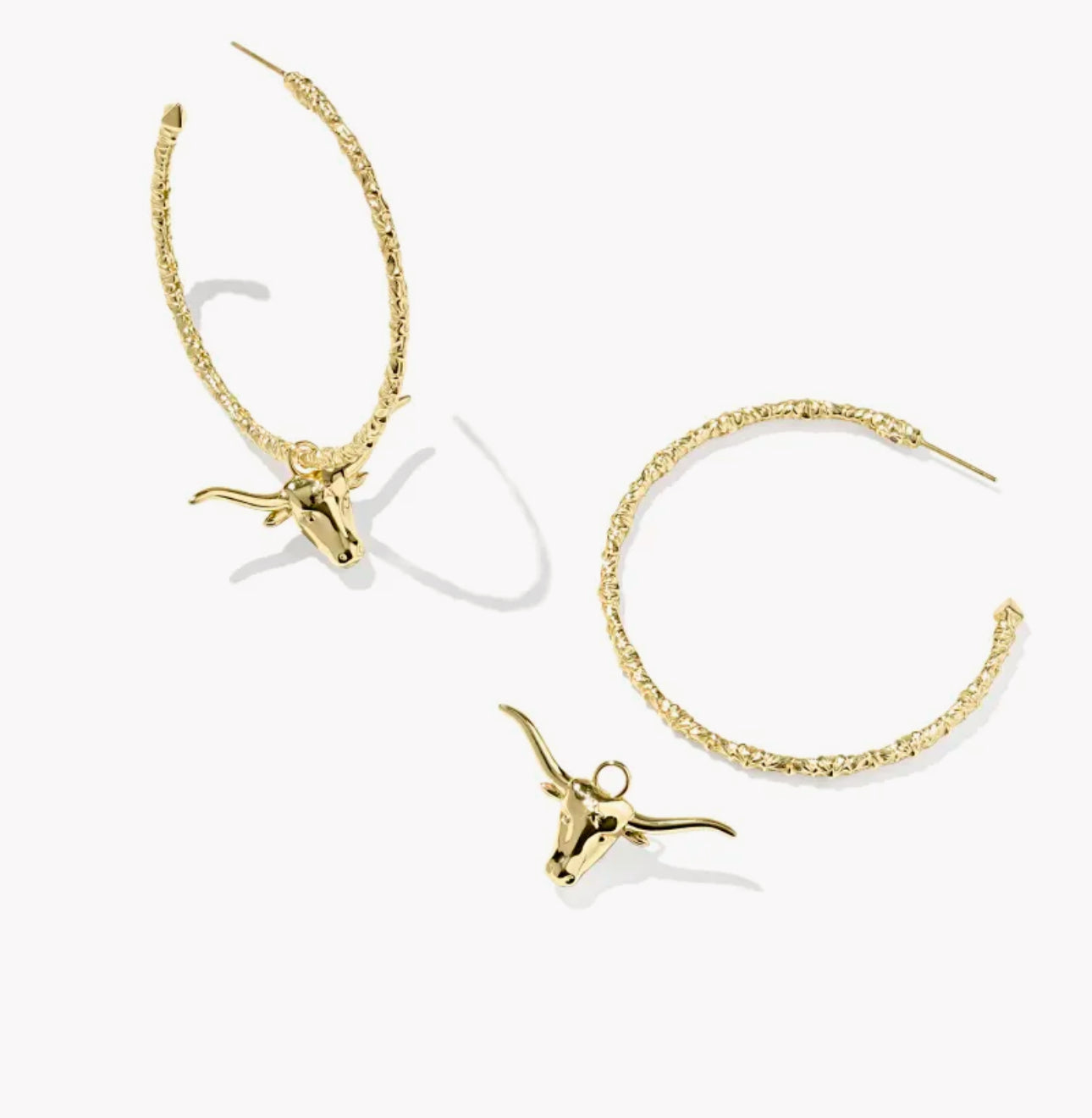 Kendra Scott Longhorn Convertible Hoop-Gold