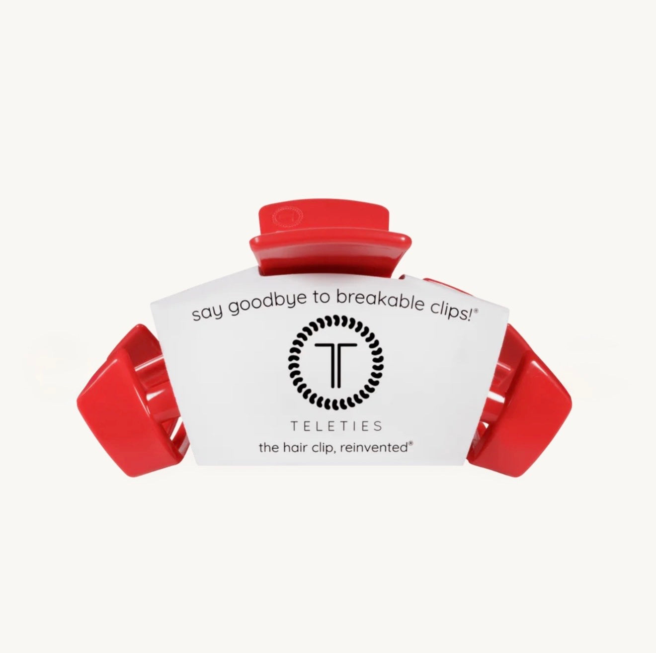 Teleties Classic Medium Claw Hairclip-USA Classic Red