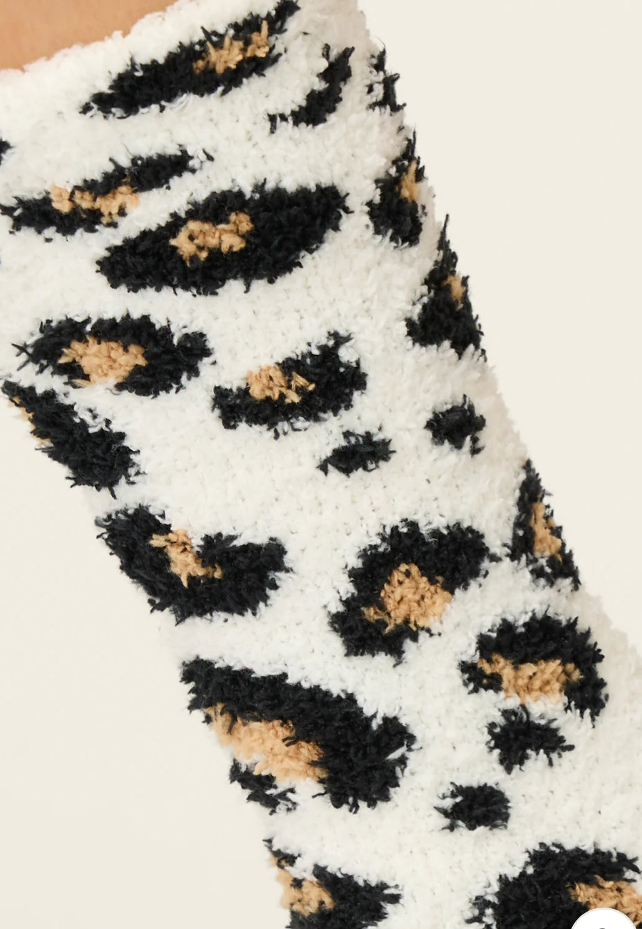 PJ Salvage Cozy Crew Socks-Cheetah
