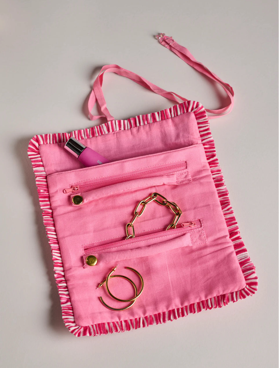 Shiraleah "Elle" Jewelry Roll-Pink