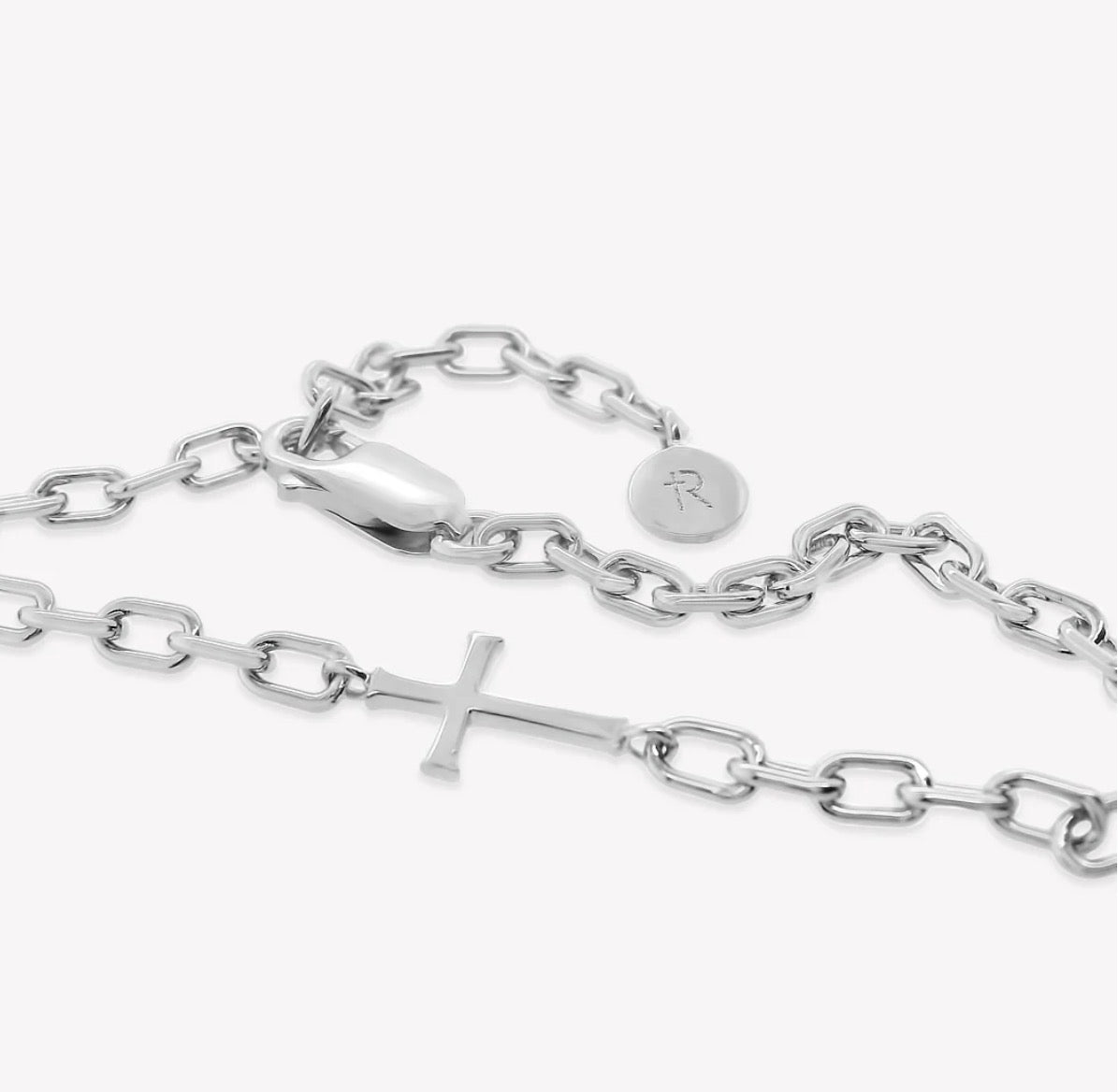 Rizen Mini Chain Breaker Cross Bracelet-Silver