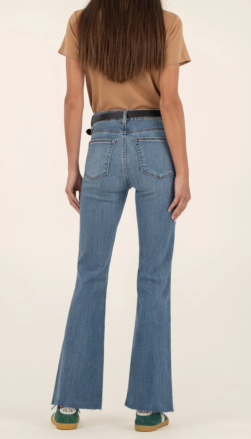 Kut from the Kloth "Stella" High Rise Fab Ab Flare-Hardworking