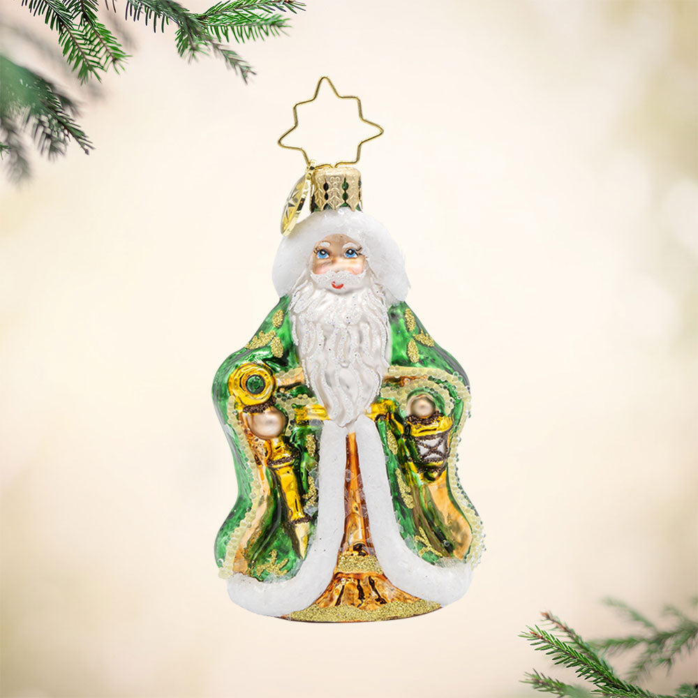 Christopher Radko Ornament-Emerald Isle Kris Kringle Gem