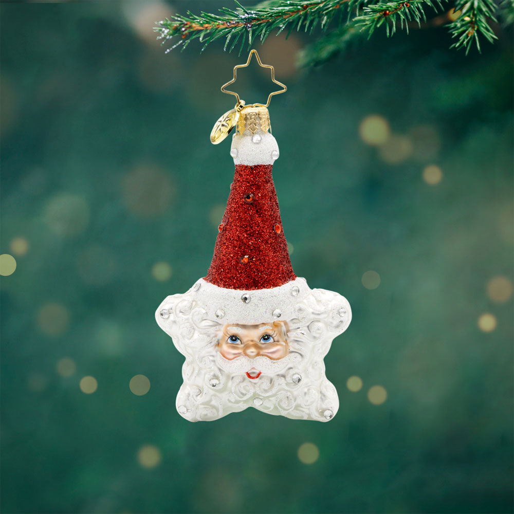 Christopher Radko Ornament-Santa's Star Power Gem