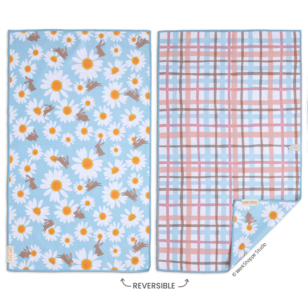 WerkShoppe "Daisy Hop" Microfiber Tea Towel