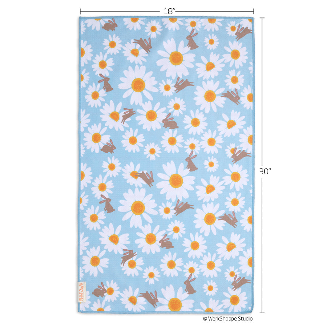 WerkShoppe "Daisy Hop" Microfiber Tea Towel