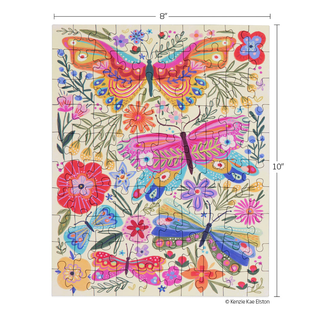 WerkShoppe “Butterfly Floral” 100 Piece Puzzle Snax