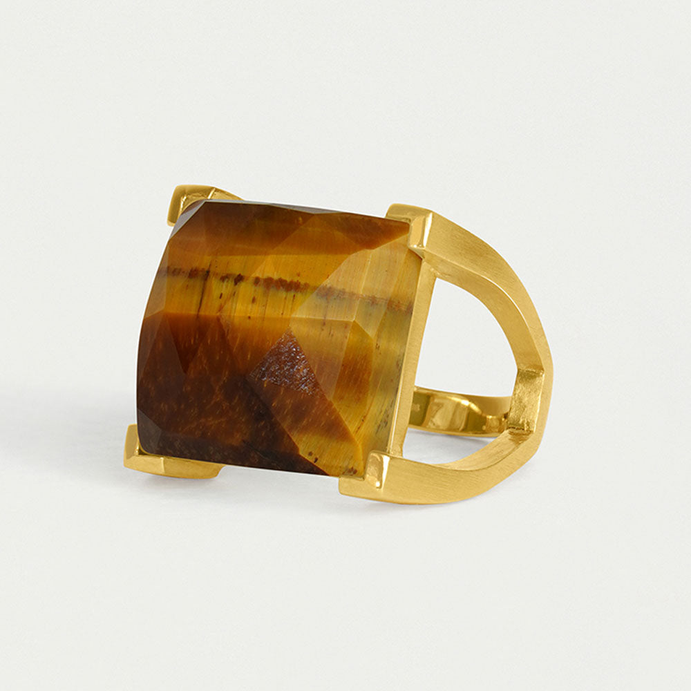 Dean Davidson "Nomad" Statement Gemstone Plaza Ring-Tiger's Eye