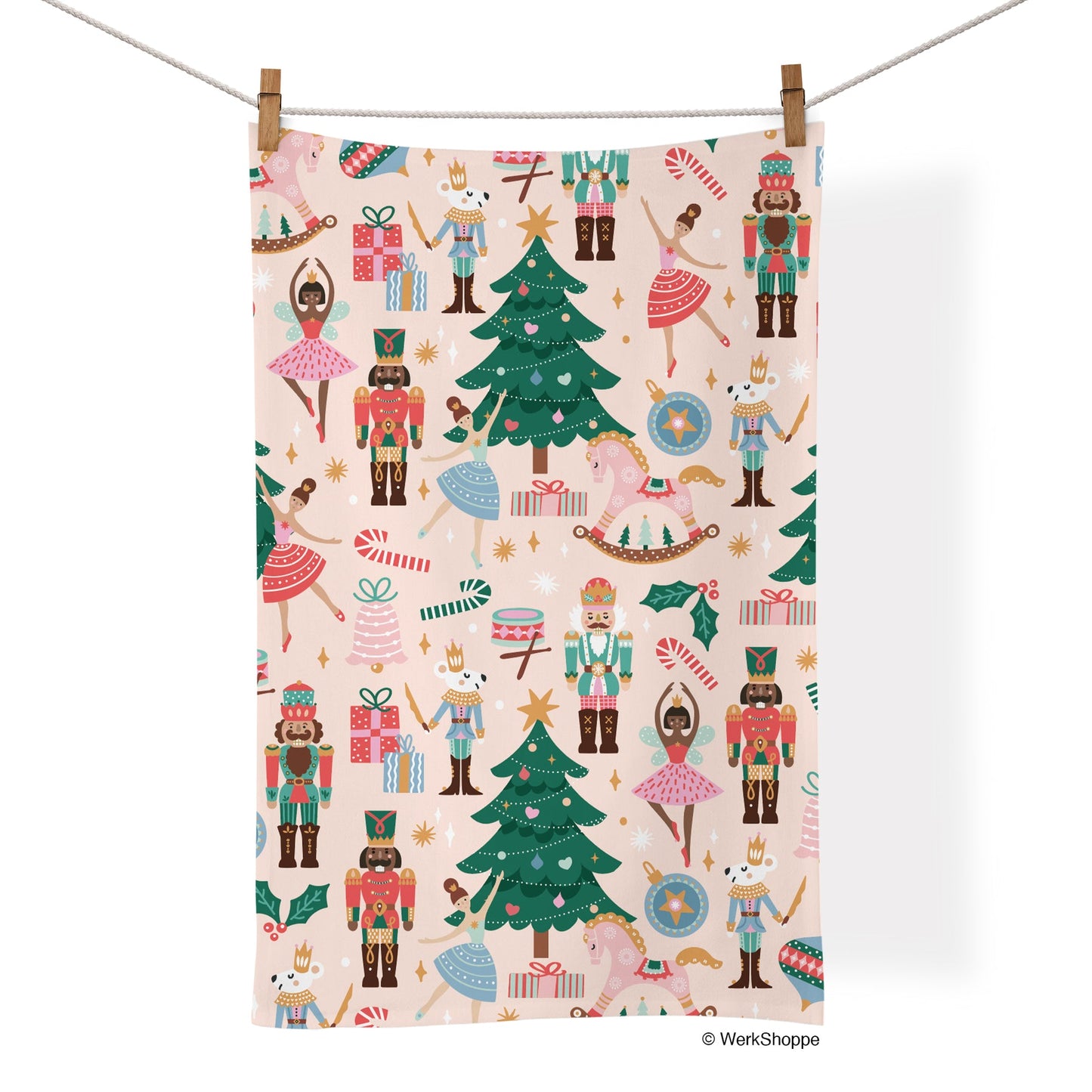 WerkShoppe “Nutcracker Ballet” Cotton Tea Towel