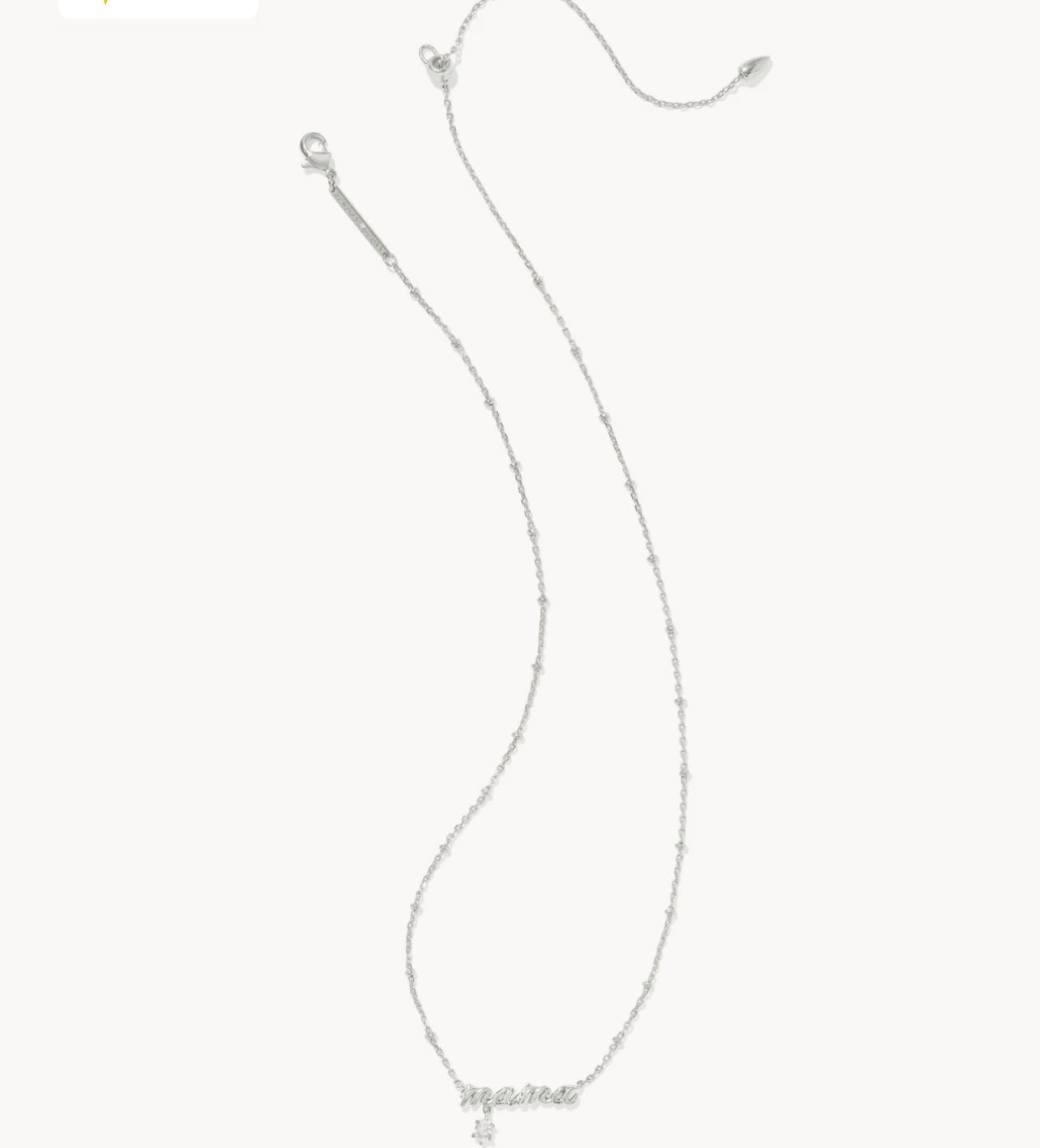 Kendra Scott Mama Crystal Short Pendant Necklace- Silver