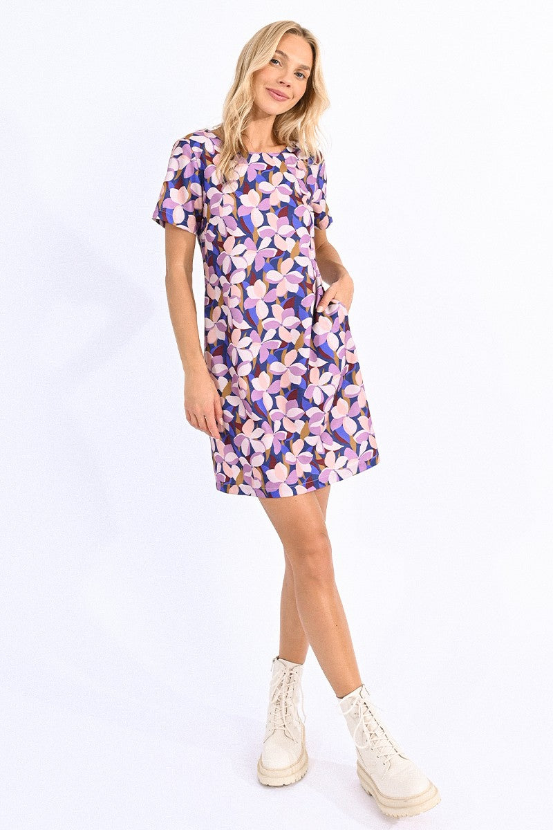 Molly Bracken "Paula" Dress-Mauve Print