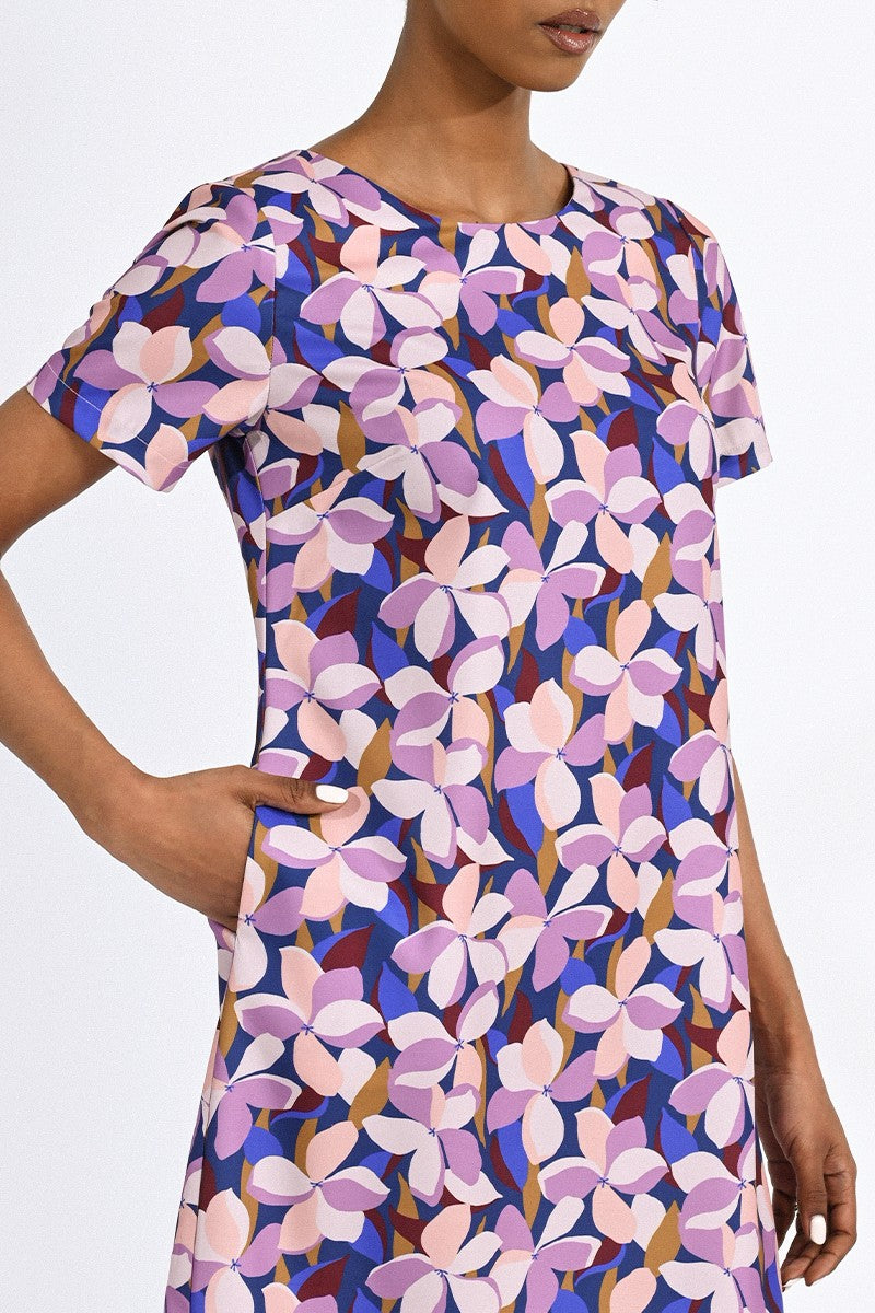 Molly Bracken "Paula" Dress-Mauve Print
