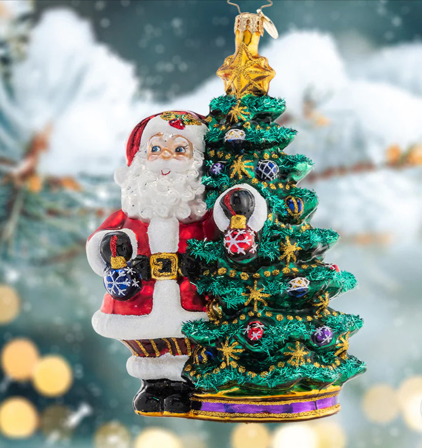 Christopher Radko  "Deck the Halls Santa" Ornament