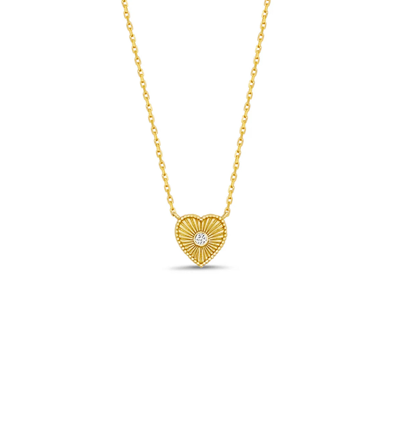 LeMel Liv Heart Necklace-CZ