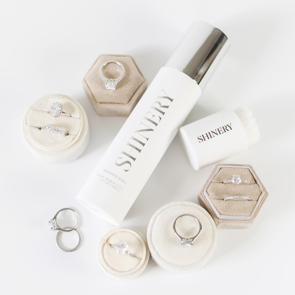 Shinery Radiance Wash Luxury Jewelry Cleaner & Brush Duo-Bridal Gift Set