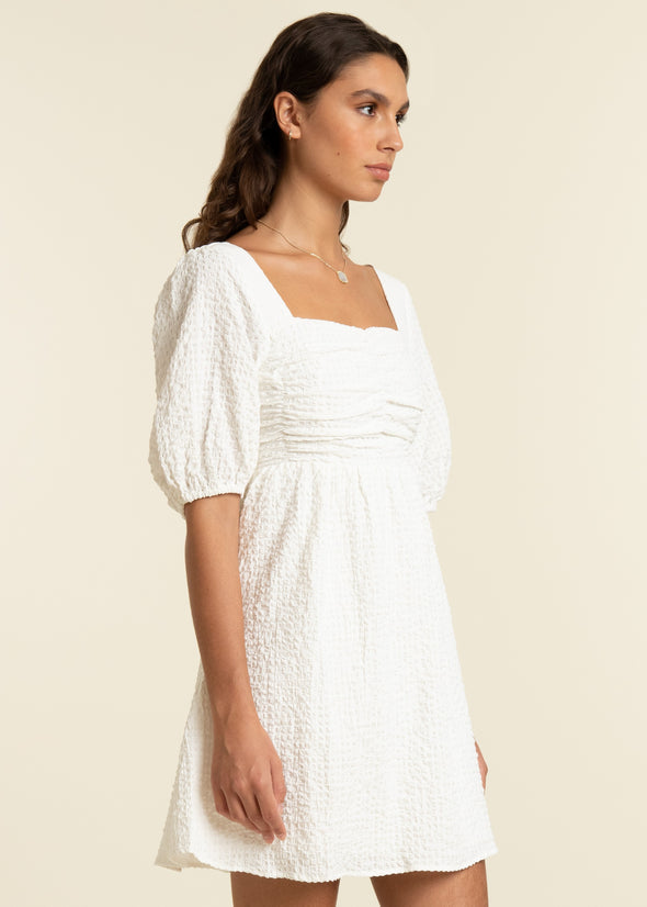 FRNCH "Emy" Woven Dress-Blanc