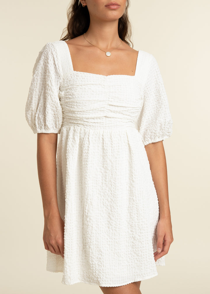 FRNCH "Emy" Woven Dress-Blanc
