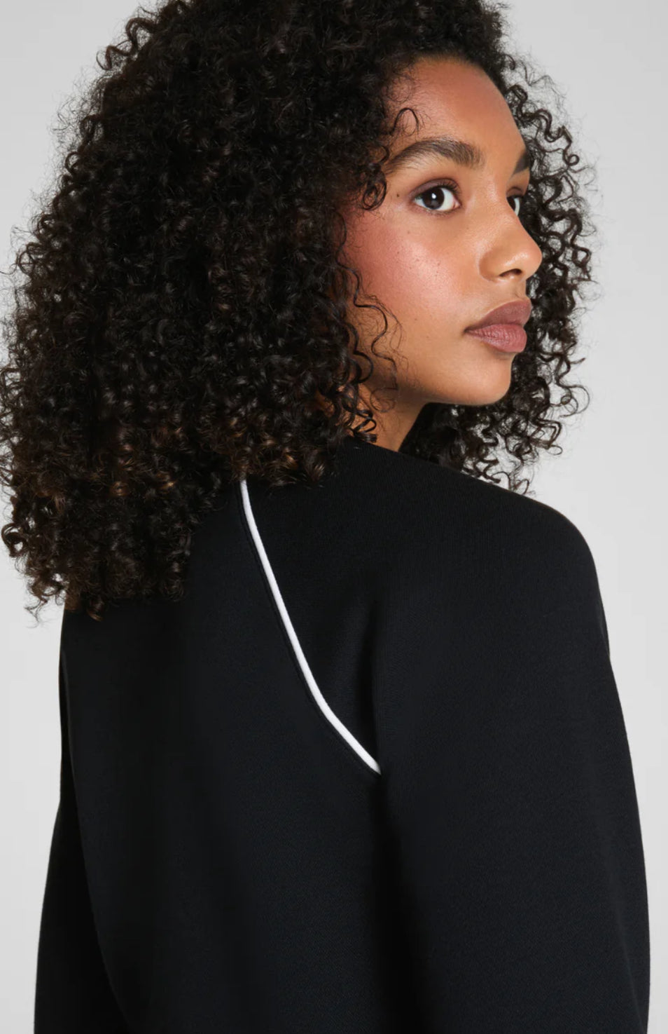 Spanx AirPique Crewneck Top - Very Black