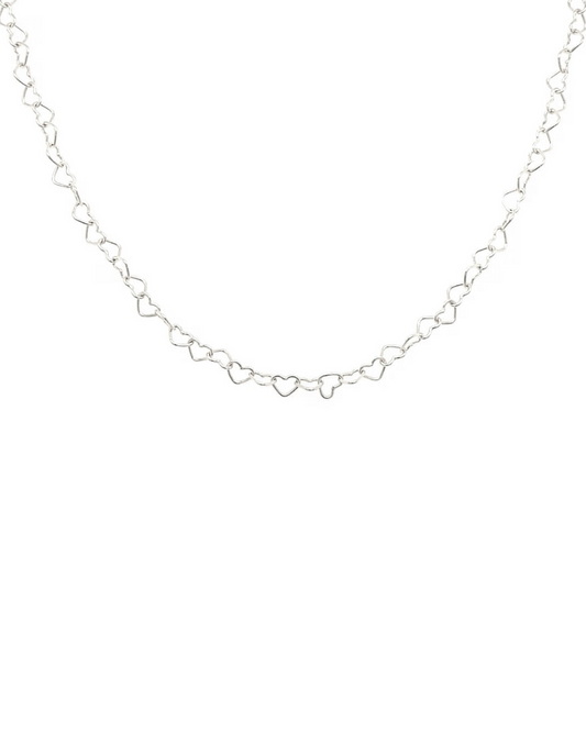 Natalie Wood Designs Adorned Heart Layering Necklace in Silver