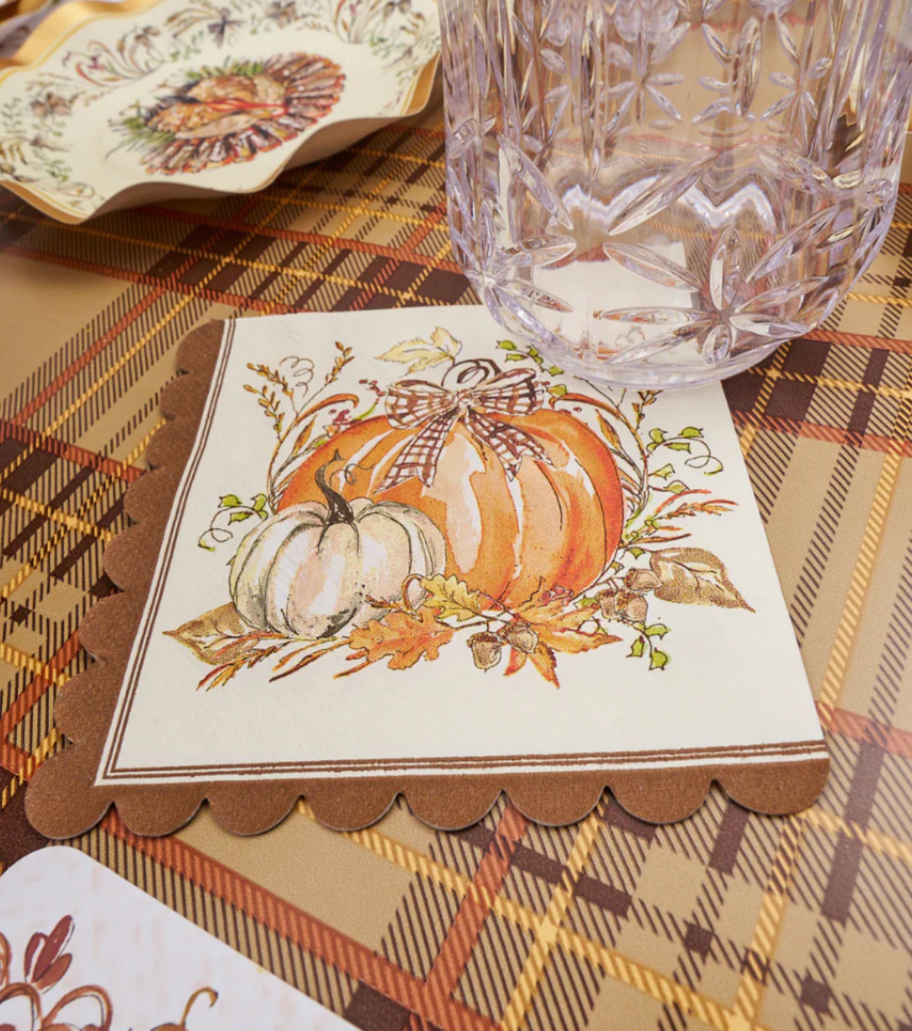 Sophistiplate “Turkey & Gourds” Cocktail Napkin