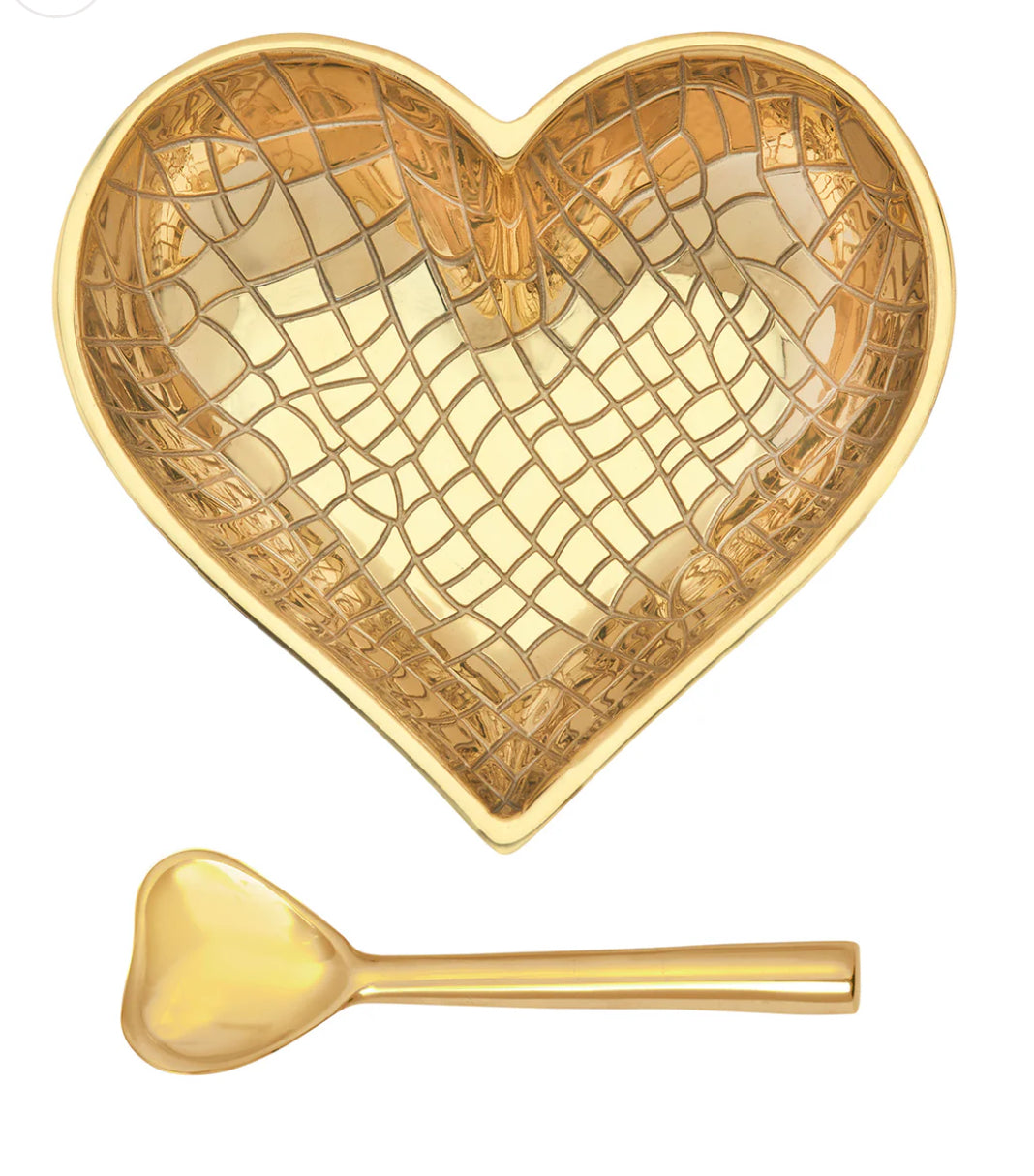Inspired Generations "Bright Gold Croco" Heart w/Heart Spoon