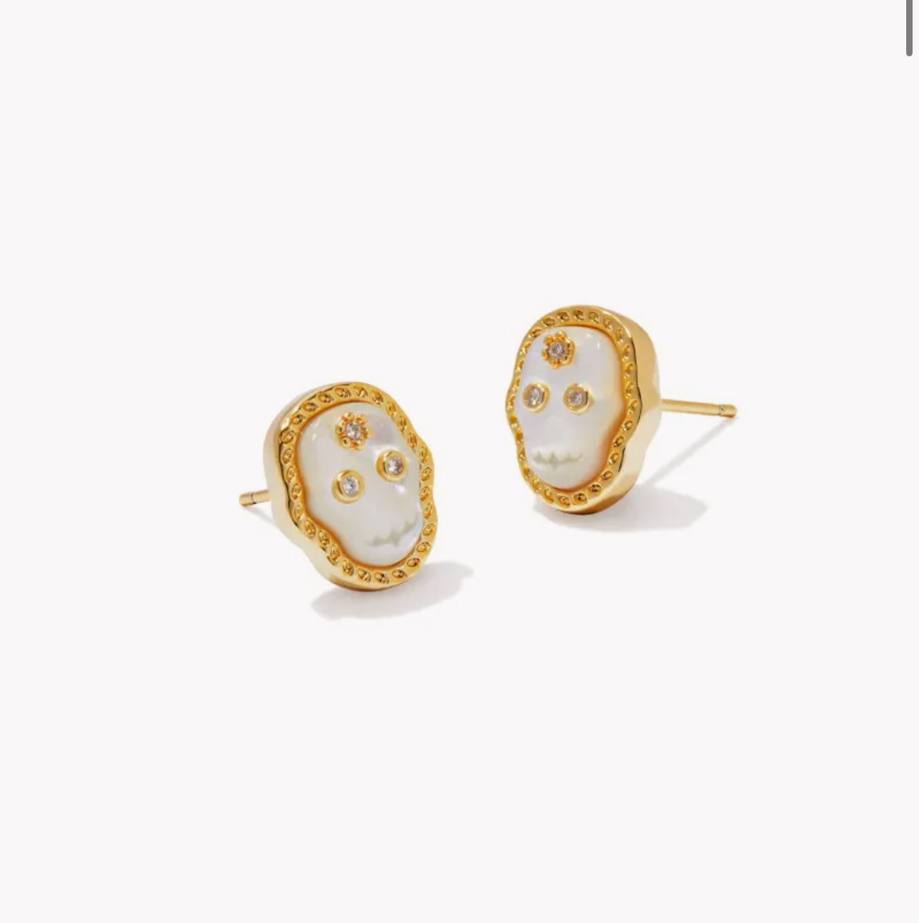 Kendra Scott Skeleton Stud Earring-Gold Ivory MOP