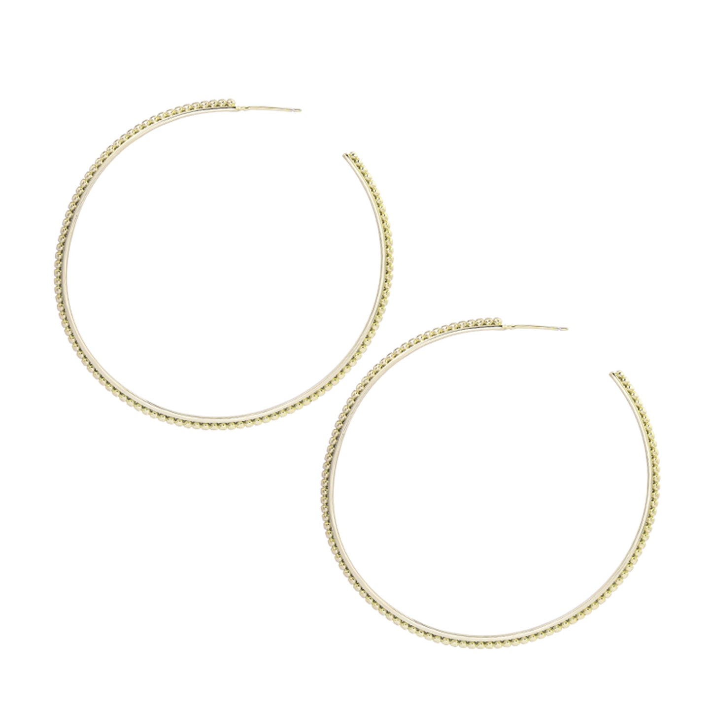 Natalie Wood Designs Large Beaded Hoops-Gold