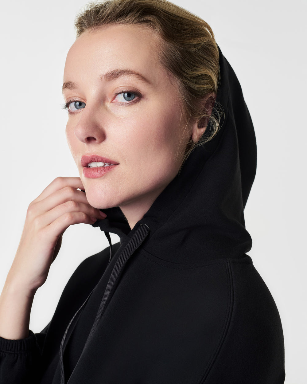 Spanx AirEssentials Cinched Hoodie- Very Black