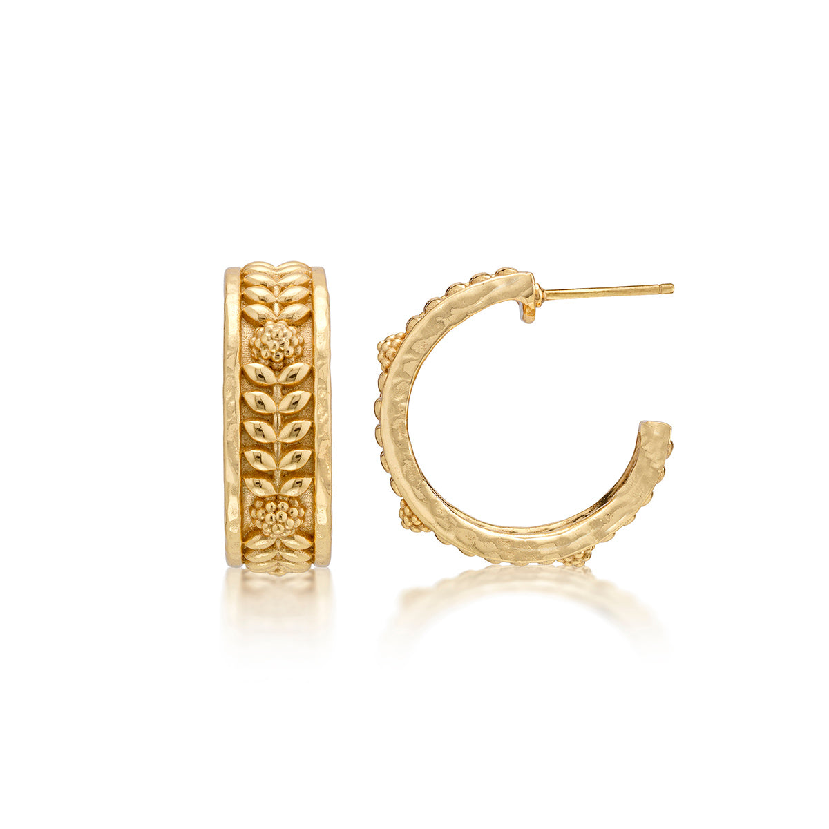 Capucine de Wulf Berry Vine Small Hoop Earrings-Gold