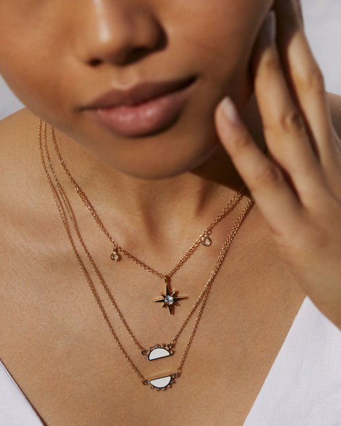 Bryan Anthonys "You Are My Sunshine" Necklace Set-Gold/White