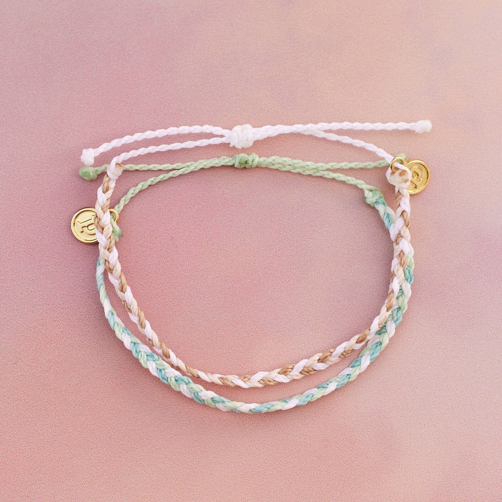 Puravida Mini Braided Bracelet- Leche