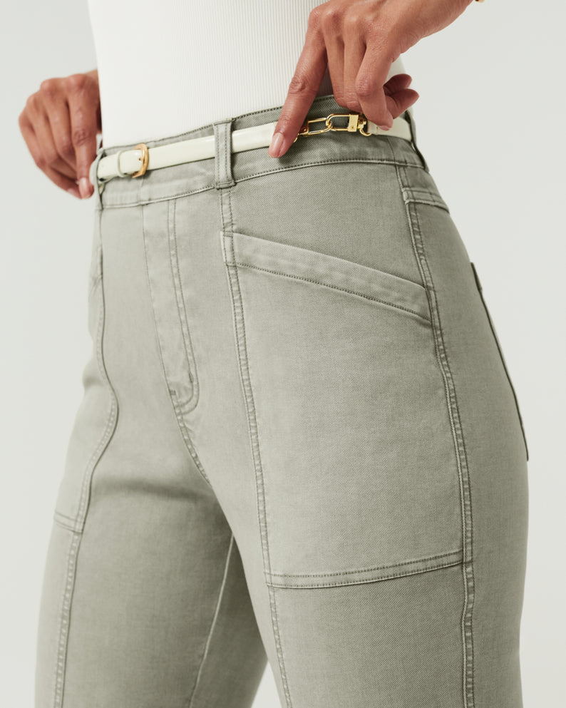 Spanx Stretch Twill Straight Leg Pant-Olive Oil