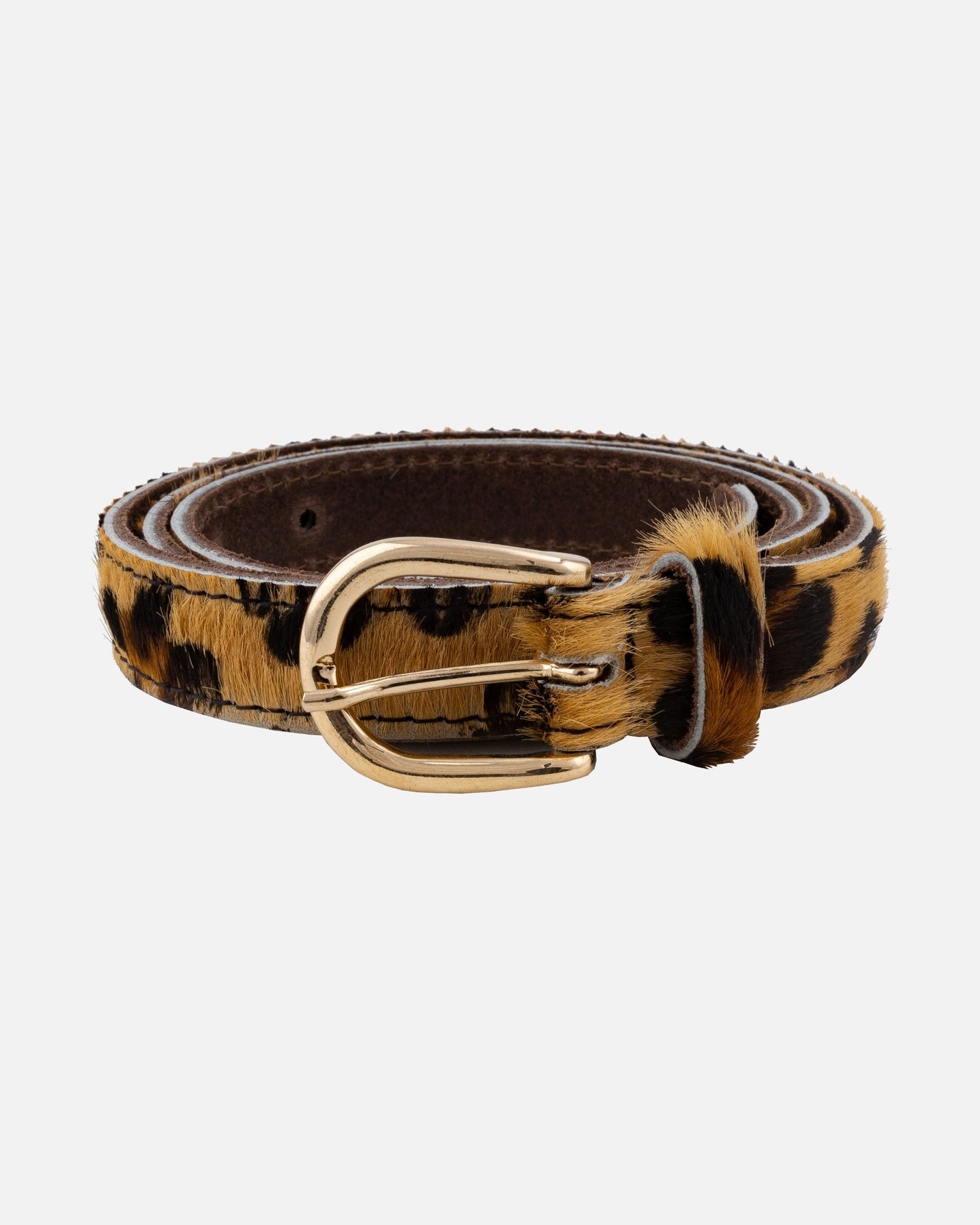 Amsterdam Heritage "Dania" Skinny Cow Hair Belt