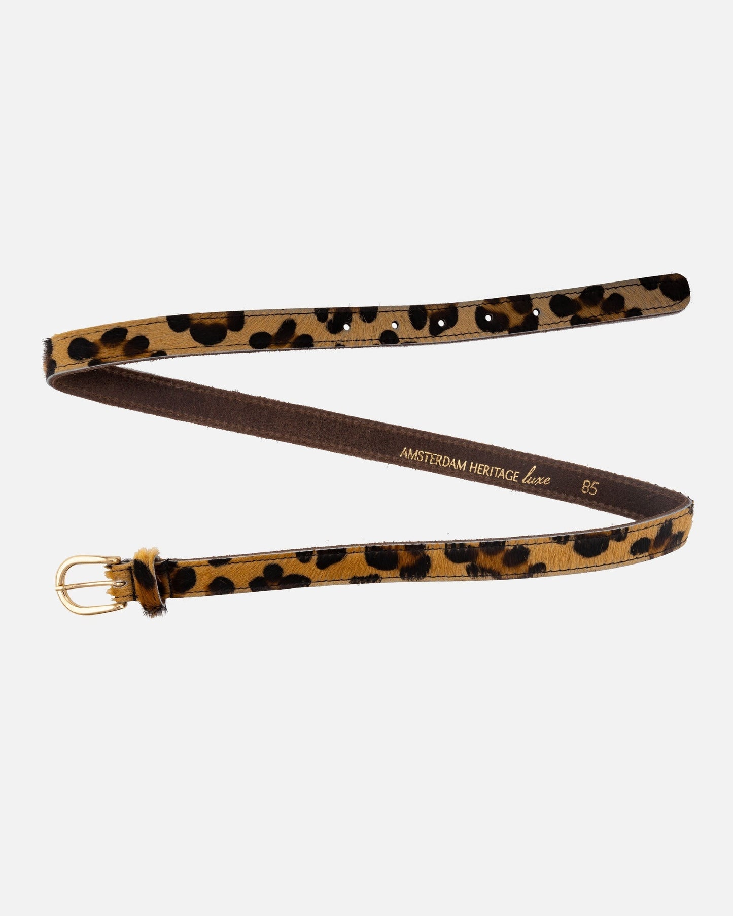 Amsterdam Heritage "Dania" Skinny Cow Hair Belt