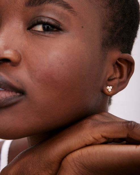 Bryan Anthonys "Grit" Pearl Studs-Gold
