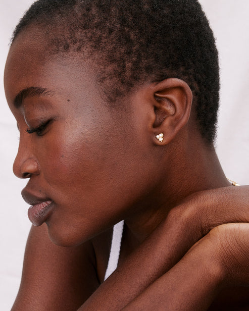Bryan Anthonys "Grit" Pearl Studs-Gold