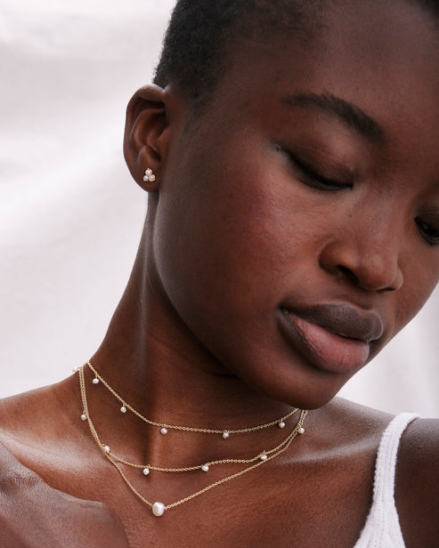 Bryan Anthonys "Grit" Pearl Necklace-Gold